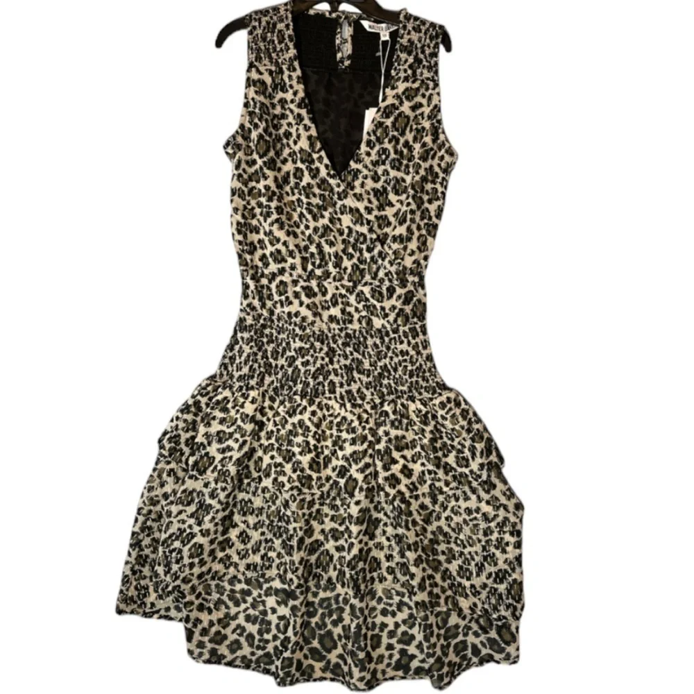 Walter Baker Leandria Dress Surplice Hi-Low Tiered Ruffle Hem Leopard Print NEW - Picture 6 of 17